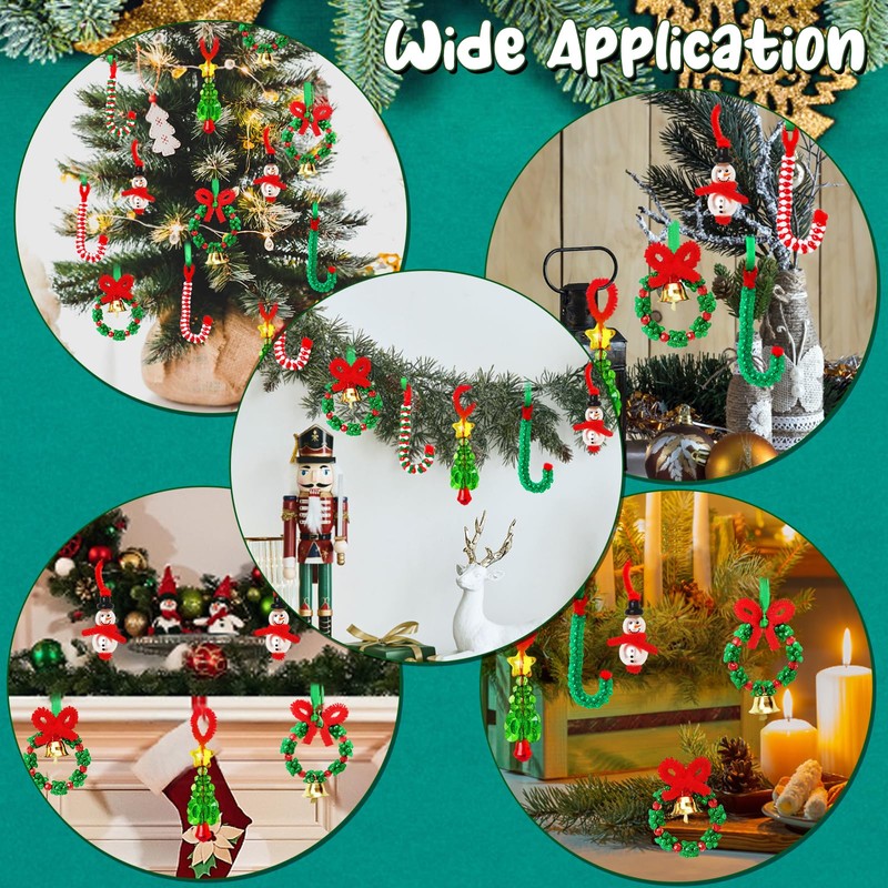 AWHETIE Christmas Crafts for Adults,40 Sets Beaded Ornament Kit,Including 20