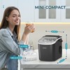 EUHOMY Countertop Ice Maker Machine with Handle, 26.4lbs Per Day,