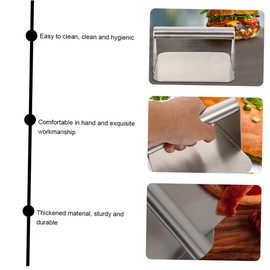 GANAZONO 1pc Stainless Steel Hamburger Press Patty Maker for Grilling Non Stick Meat Press for Smash Burgers and to Clean Cooking Tool Present for Home Chefs