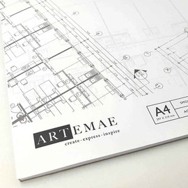 Artemae Artists Layout Paper - A4 Paper - 80 White Sheets, 50gsm – Acid Free - Ideal for Professional Artists & Students - FSC-Certified