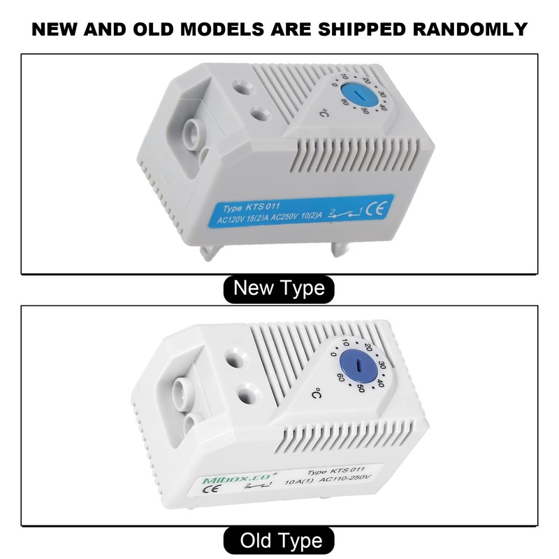 GOTOTOP 110V-250V Mechanical Thermostat Switch 0-60℃ Adjustable Compact Normally Electric