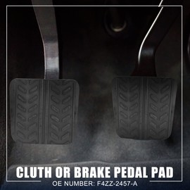 X AUTOHAUX 1 Pair F4ZZ-2457-A Gas Accelerator Pedal Covers Brake Foot Pedal Pads for Ford for Mustang 1994-2004