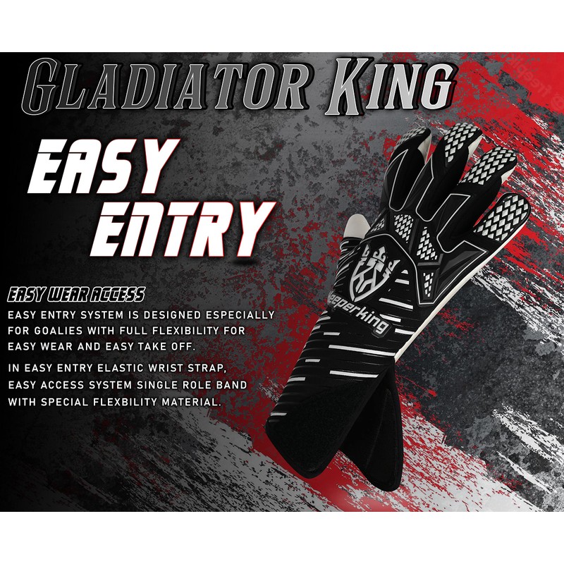 Keeperking GladiatorKing Hybrid Professional Men's Goalkeeper Gloves with Professional Extreme