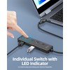 Selore 4-Port USB 3.0 Hub Ultra-Slim Data USB Splitter USB