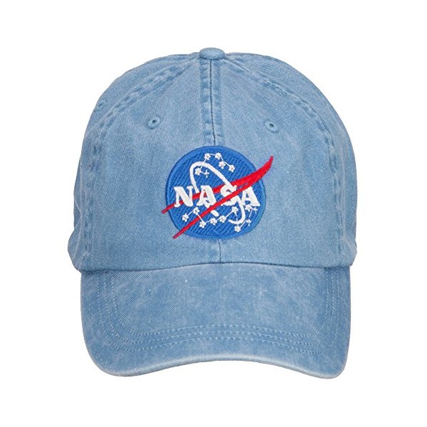 NASA Insignia Embroidered Washed Cap - Royal OSFM