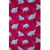 GlamLondon Ladies Polar Bears Printed Scarf (Red)