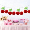 Cherry Birthday Party Decor, Hanging Paper Honeycomb Ornaments, Cherry Paper