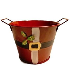 JOT Christmas Mini Metal Santa Buckets with Handles