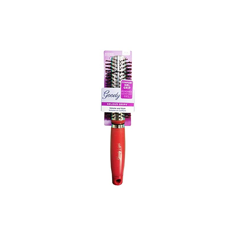 GOODY Gelous Grip Round Brush, Black, Purple or Red, 1CT