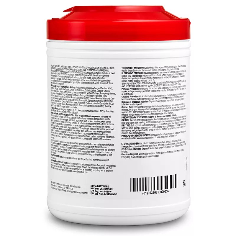 PDI Sani-Cloth Plus Germicidal Surface Wipe Pack - 160 Disposable