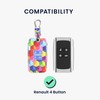 kwmobile Car Key Case Compatible with Renault 4-Button Smartkey Car
