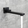 DEOLER Tub Spout, Matte Black 1/2 NPT Thread Square Tub