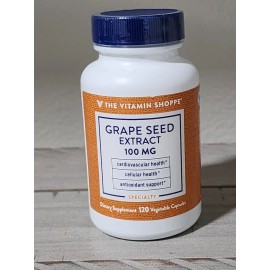 The Vitamin Shoppe Grape Seed Extract 100 mg 120 vegetable capsules 03/27 exp