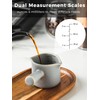 YHOJOY Espresso Cups Ceramic, Espresso Measuring Cups with Dual Measurement