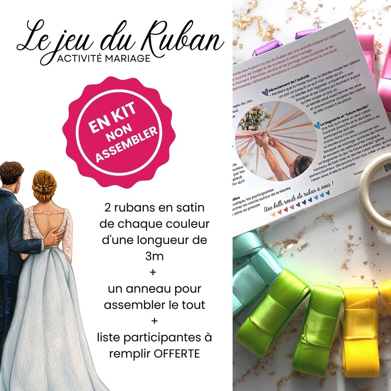 Set di nastri per matrimonio, nastro satinato, regalo per sposa,