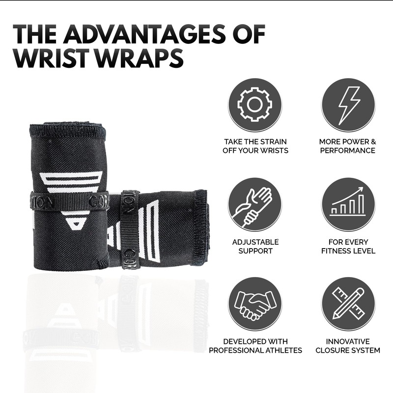 GORNATION Wrist Wraps, Premium Performance Wrist Wraps for Gym, Weightlifting,