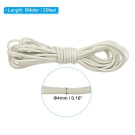 PATIKIL 20ft Reflective Guyline Camping Paracord 4mm Tent Cord Guyline Rope for Camping Tent Tarp Hiking Nylon Paracord Rope White