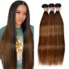 P4/30 Highlight Straight 3 Bundles Dark Brown Bundle Grade 8A