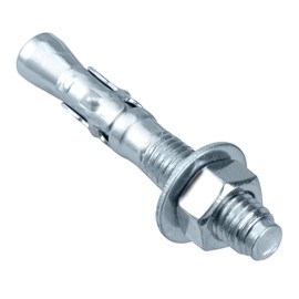 Party Animals 1/2 x 3-1/2 Inch Wedge Anchor, 10 PCs Zinc-Plated Industrial Anchor Bolts for Cement, Concrete