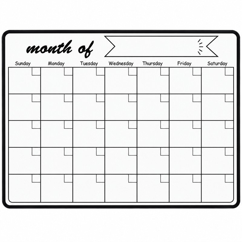 A3 Magnetic Dry Erase Calendar for Weekly & Monthly Planning