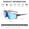 Solsun Men/Women Polarized Cycling Sunglasses, UV Protection, Wrap Around Design,