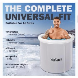 XUMANO Ice Bath Tub Cold Plunge Tub Outdoor, Ice Bath Tub for Athletes, Portable