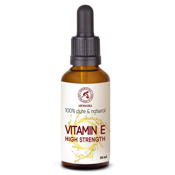 Vitamin E Oil Highly Concentrated 50 ml - Vitamin E Strong for Face and Body Care - Tocopherol - Highly Concentrated Vitamin E Drops for Vitamin E Oil - Natural Anti-Ageing Vitamin E - Hair Care