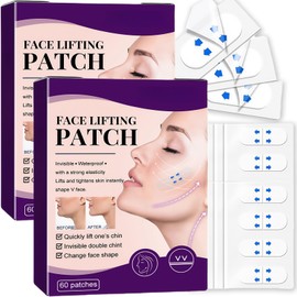 120 Pcs V Edge Patches Face Lift - Facelift Tape for Face Invisible, Waterproof & Instant Smoothing, Anti-Wrinkle Facial Area Lift Tape for Women