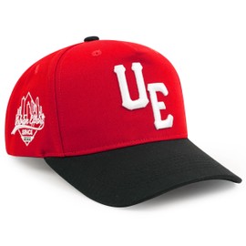 Urban Effort Vintage Trucker hat - for Men Women Baseball Hat - Trendy Sports Snapback Closure for Your Style & Outdoors (Curved Bill, Red/Black)