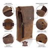Moonster Leather Phone Holster – Genuine Full-Grain Buffalo Leather Cell
