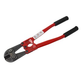 K Tool International 57318 18" Clipper Cut Bolt Cutters for Garages, Repair Shops and DIY, Chrome Vanadium Cutting Head, Rubber Grip, Used on Chains, Padlocks, Bolts and Wire Mesh, Black/Red