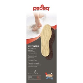 Pedag Keep Warm All Natural Insulating Insoles with Wool, Cork and Felt Layers, 15m/EU 48, 2.8 Ounce