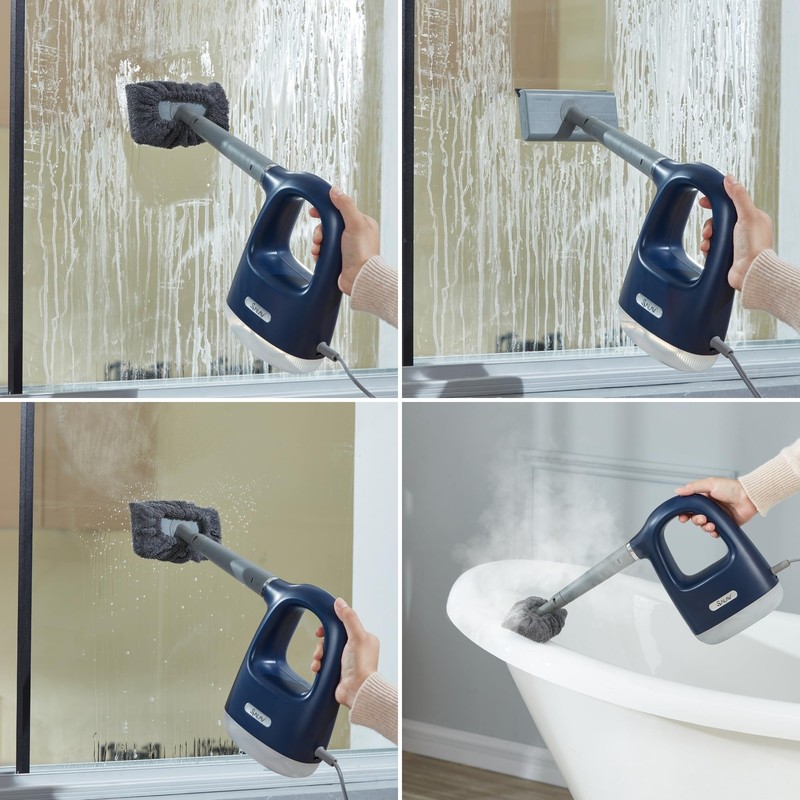 SALAV CS-100 CleanSteam Compact Steam Cleaner, Handheld Cleaner with 10pc