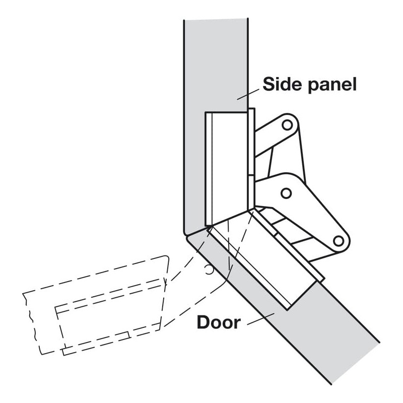 Miter Flap Cabinet Hinge GS 45/90 1.5mm (1/20'') Wide with