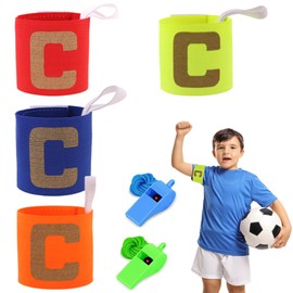 KARELLS Pack of 4 Children's Captain's Armband Football Captain's Armband for Children Junior Many Sports