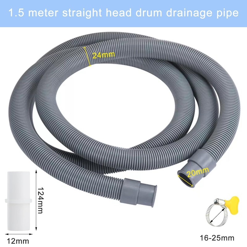Xpieoyrm 1.5 m Drain Hose Extension Set, Diameter 20 mm,