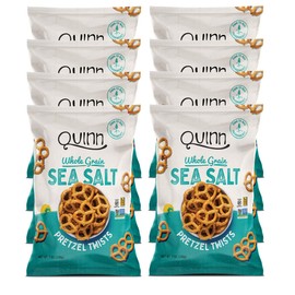 Quinn Sea Salt Twists, Gluten Free Pretzels, Vegan Friendly, Corn Free, Soy Free, Non-GMO, 7 Oz, Pack Of 8