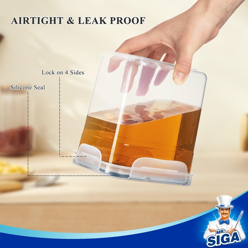 MR.SIGA 12 Pack Airtight Food Storage Container Set, BPA Free