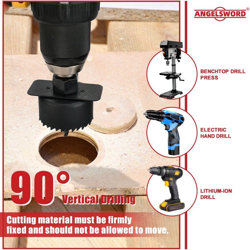 ANGELSWORD Hole Saw Set 24 PCS Hole Saw Kit, Hole