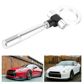 Fydun Auto Abschlepp?se, Fydun CNC Aluminium Abschlepphaken Anh?ngerkupplung fr Rennstrecken Auto Anh?ngerring fr FX35 FX45 FX50 QX70(Silber)