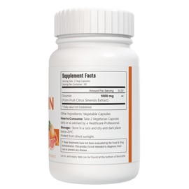 VitaCosmoX Diosmin Supplement, 1000mg, 120 Veggie Capsules, Circulation Support - 60 Servings, Gluten Free, Non-GMO, and Vegetarian Friendly