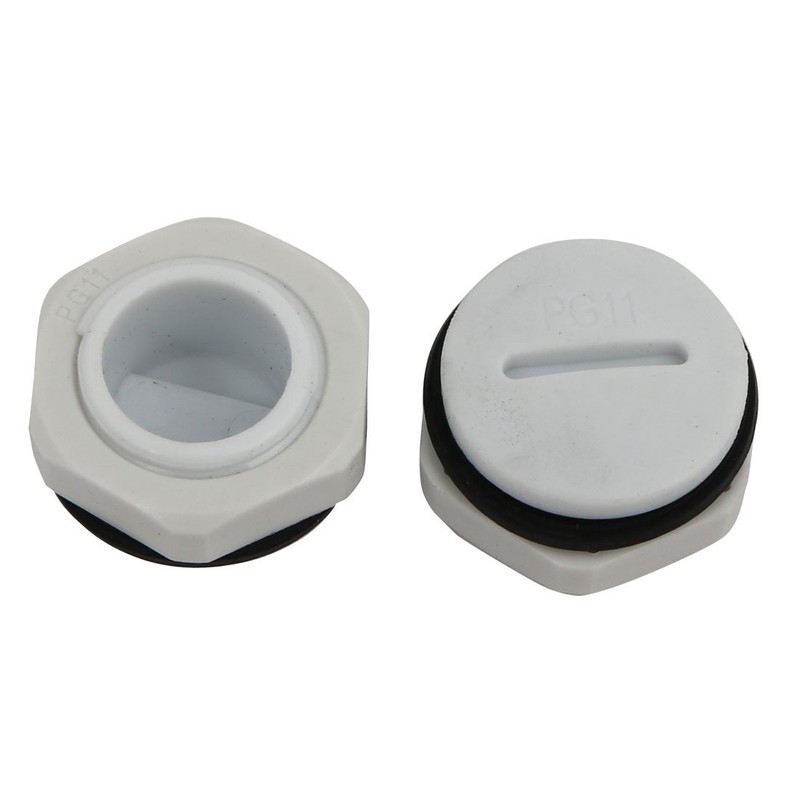 sourcing map GLW-PG11 Nylon Connector Thread Cable Gland End Cap