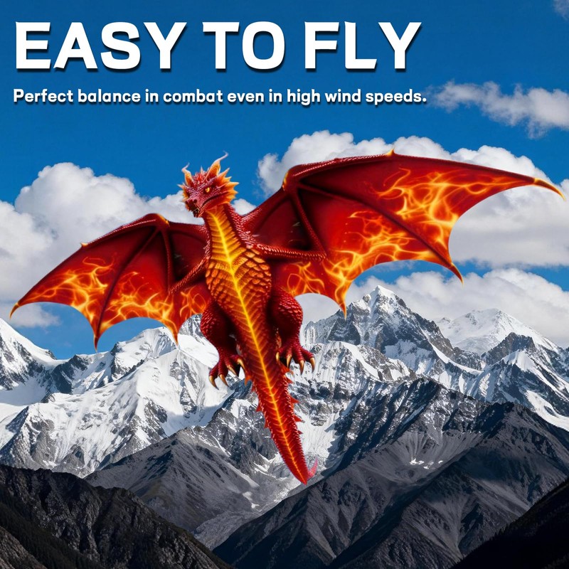 FejoHify Large Dragon Kite for Kids and Adults, Easy to