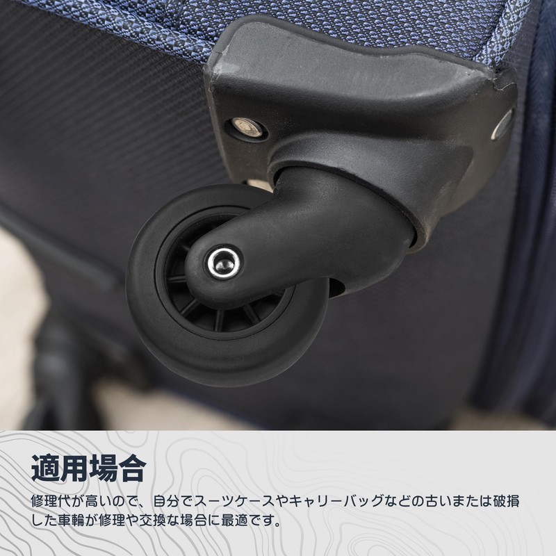 Suitcase Caster Replacement, 4 Wheels, Tire Replacement, Wheel Repair, Suitcase