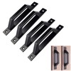 AWEN 4 pcs Carbon Steel Sliding Barn Door Handle Wood
