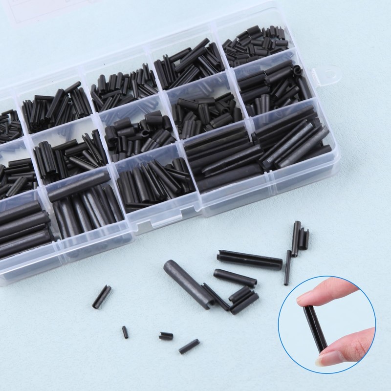 GOLD DEER 550 Pcs Roll Pin Assortment Slot Spring Pin