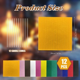 Bienenwachsplatten, Bienenwachs-Kerzenherstellungs Set, Farbiger Bienenwachskerzen Selber Machen Set, Bienenwachs-Bienenwachsplatten für Kerzen, mit Kerzendochte, für Erwachsene und Kinder (C)