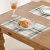 Leetaltree Green Plaid Placemats Set of 6 - Heat Resistant