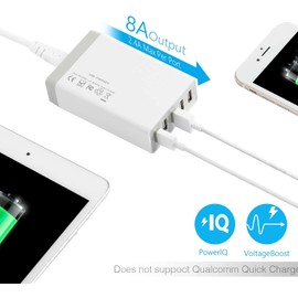 Pezin & Hulin 5 Port USB Wall Charger, 45W, Compatible with Tablet, Phone, Cell Devices