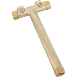 H2O PRO 13 Inch x 1-1/4 Inch Brass Tank Tee Cross with Multiple Ports, Connects Pump Water Line to Pressure Tank, Accepts Pressure Switch/Gauge and Snifter/Relief Valve - Model 148122